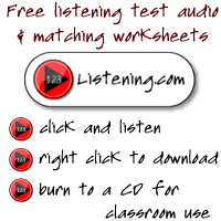 Luminancia Indulgente Fiel 123 Listening - listening tests and worksheets